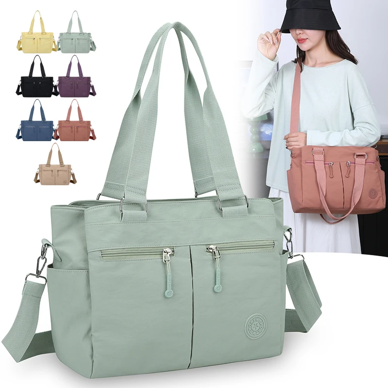 Damen-Shopper aus Oxford-Gewebe mit großer Kapazität, leichte, strapazierfähige Schultertasche, Handtasche für Freizeit, Arbeit, Pendeln und Reisen. – Detail 13