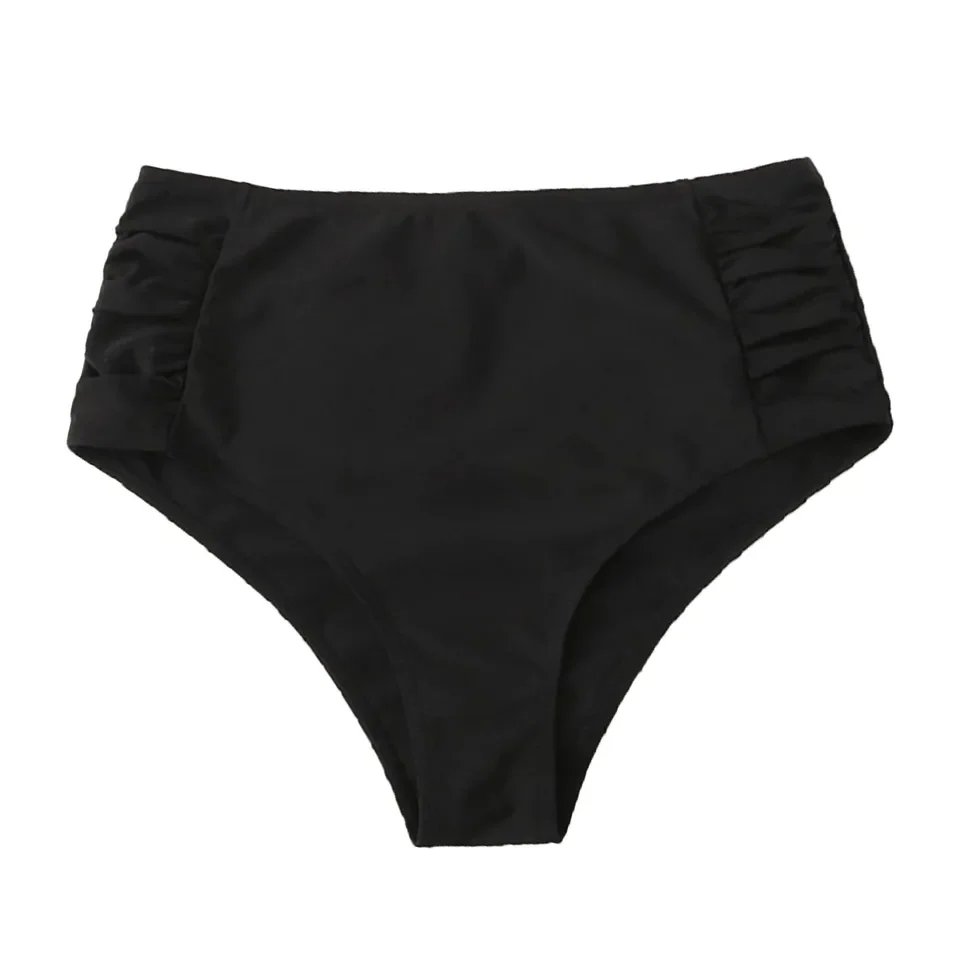 Solid Bikini Bottoms Swimwear Women Beach Pants Swim Panties High Waisted Swimsuit Shorts 2024 Brazilian Bikini Bottom Beachwear
