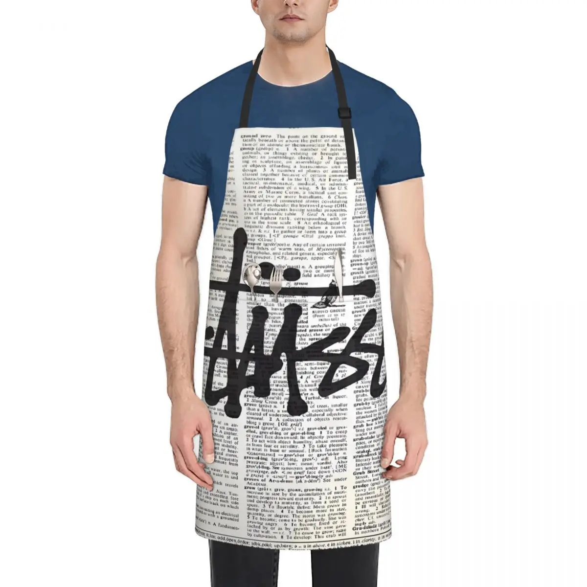 

J8AP5shF2y1717402419357 Fashion Dacron Kitchen Aprons For Woman Men Chef Work