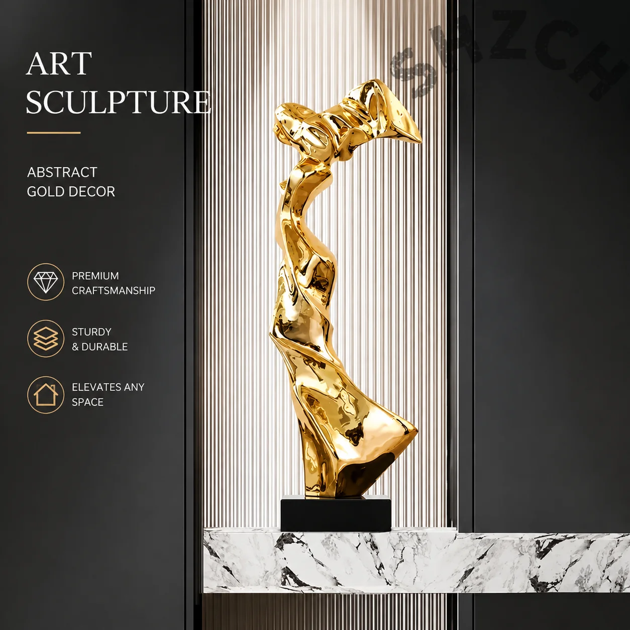 Luxury Large-Scale Sculptural Home Decor for Living Room, Foyer, and Ceiling Display