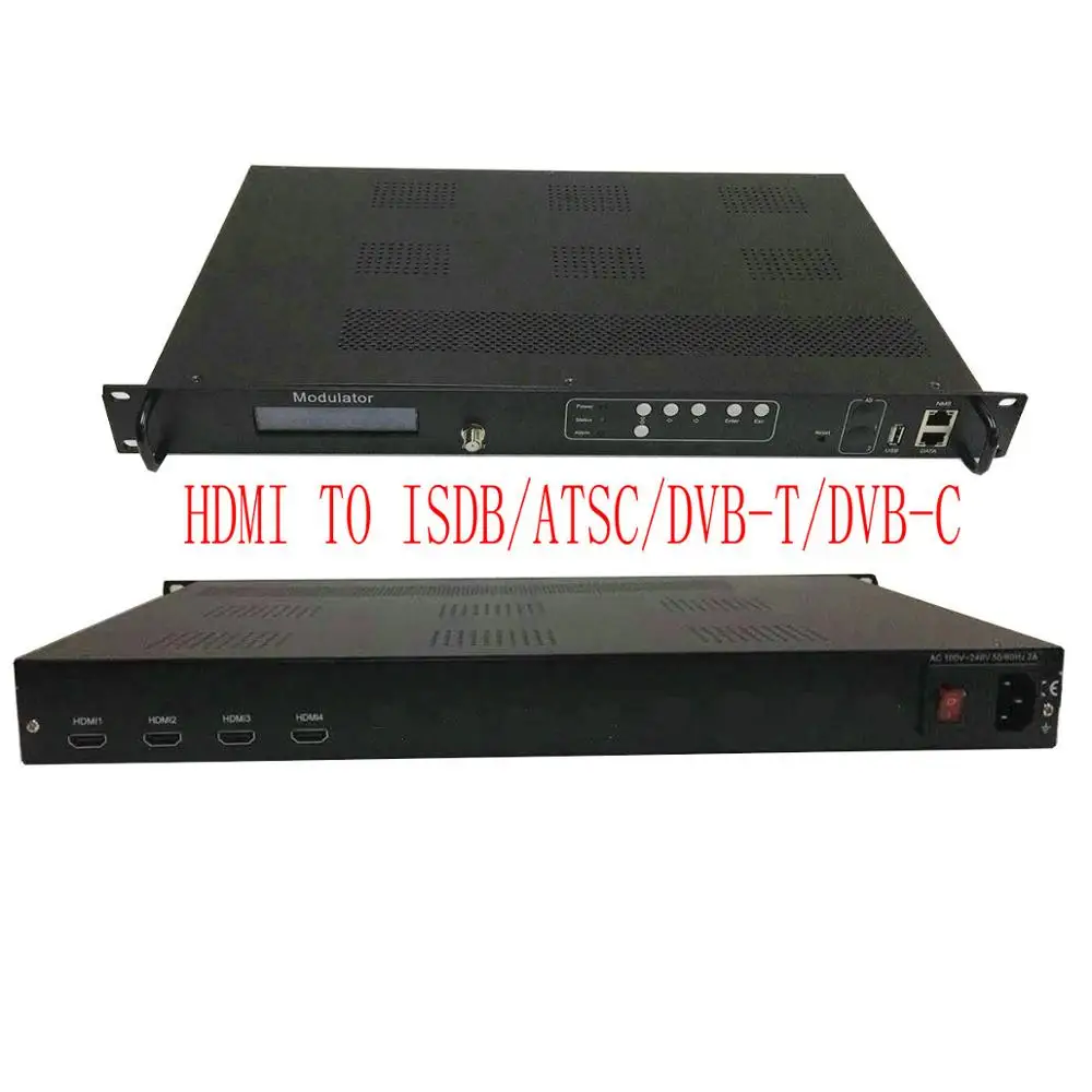 

4-channel Hdmi To Rf Isdb-t Dvb-t Atsc Dvb-c H265 H264 Cable Front-end Equipment Digital Tv Hdmi To Ip Video Encoder Modulator