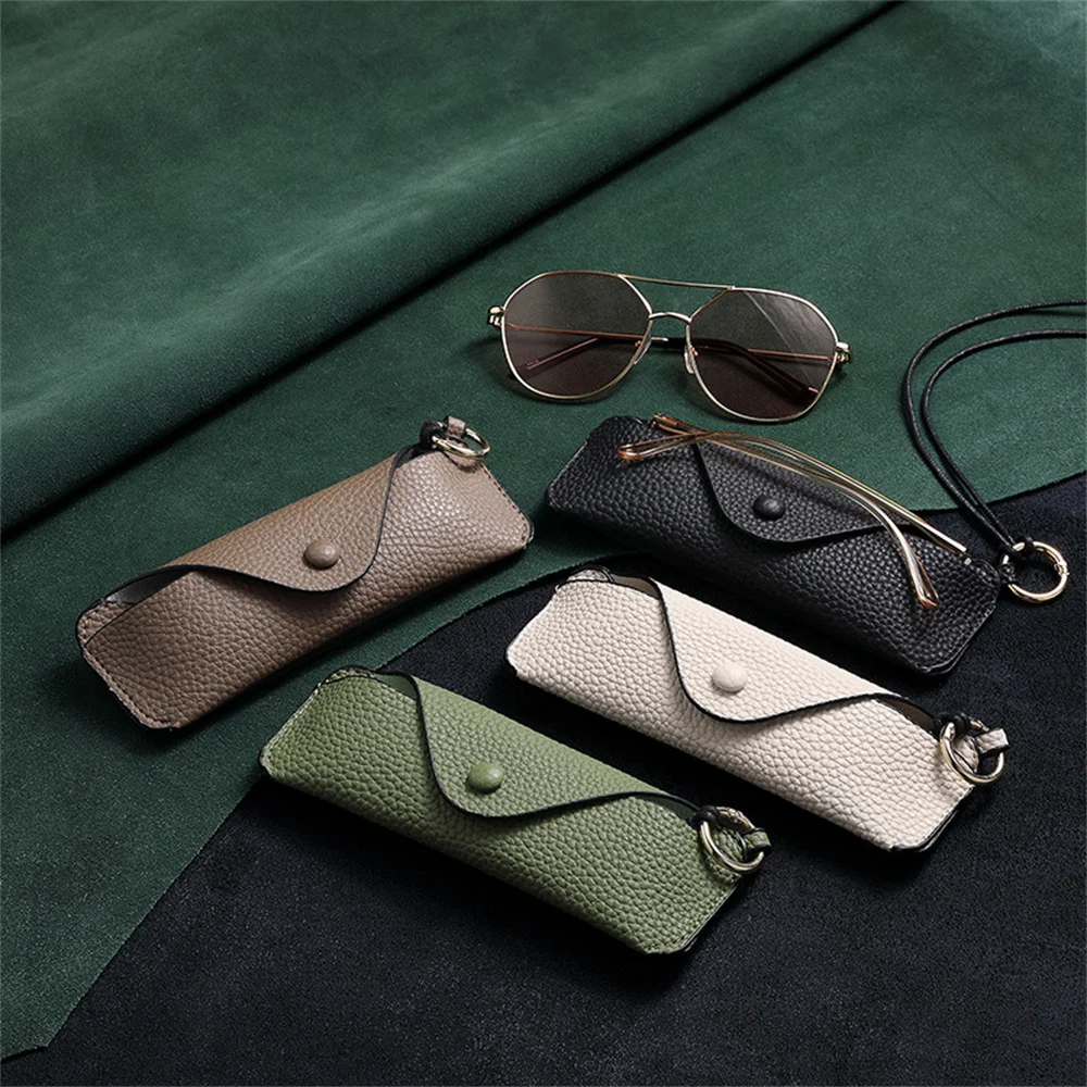 

Portable Glasses Storage Bag PU Leather Fashion Sunglasses Holder Pocket Fall-proof Sunglasses Bags Waterproof Hiking Supplies