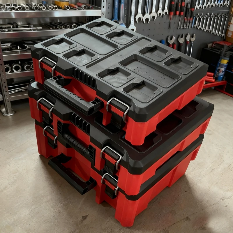 Большой пластиковый ящик для инструментов, водонепроницаемый профессиональный ящик для хранения инструментов электрика, защитный противоударный чемодан, ящик для инструментов, органайзер