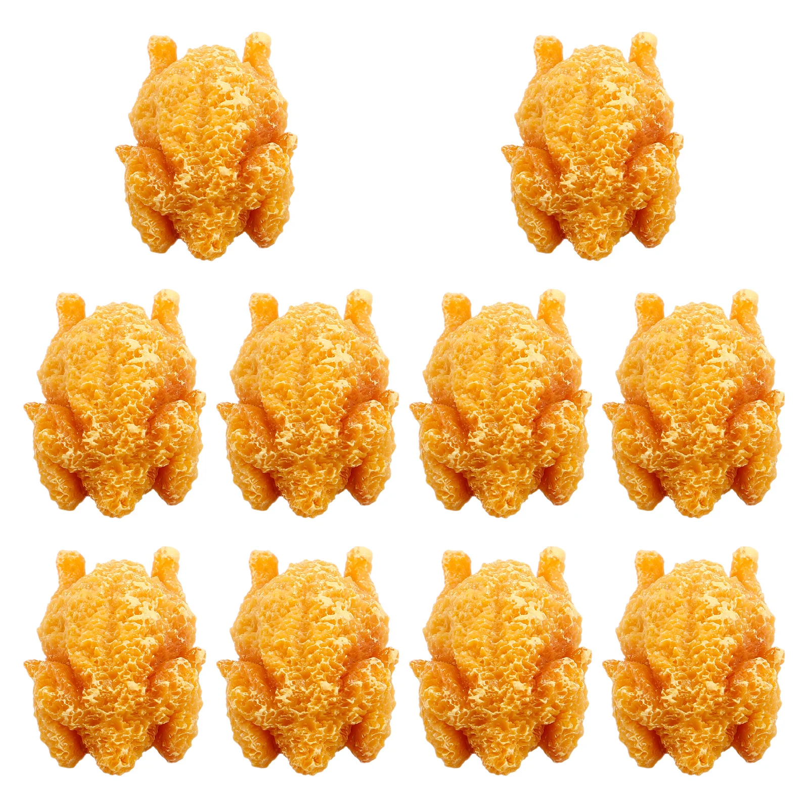 10 ชิ้นตกแต่งจําลองไก่ทอดเครื่องประดับเรซิ่นแขนตกแต่ง Forelimb