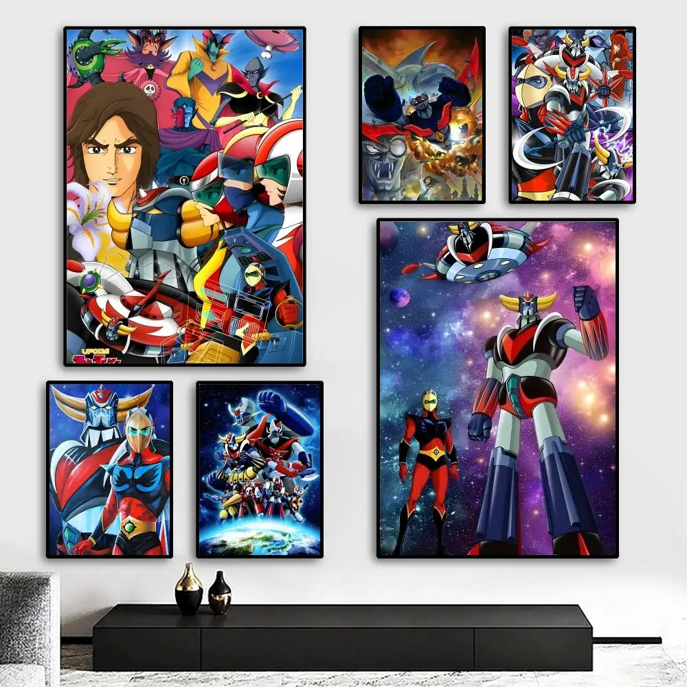 Robot Goldorak Classic Anime Painting Calligraphy HD Canvas Poster living room bedroom bar aesthetic decoration