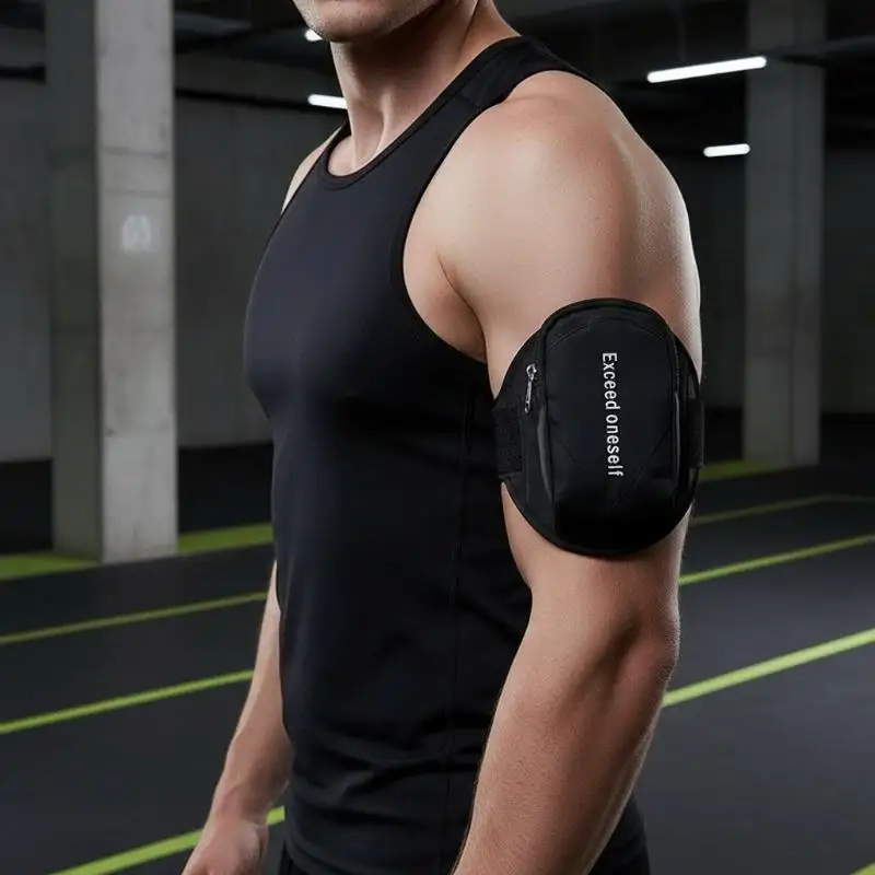 7.2 Inch Outdoor Sports Phone Armband Adjustable Wrist Band Sweat Resistant Holder for Gym Running Cycling Workout Activities
