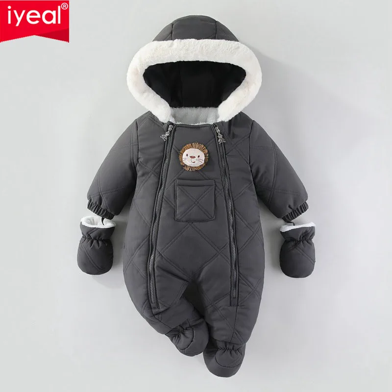 

IYEAL Winter Baby Boys Girl Thickening Rompers New born Hooded Rompers Newborn Boys Girls Jumpsuit Toddler Romper