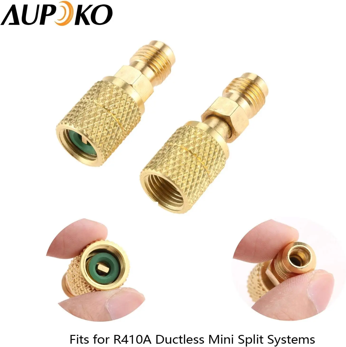 Adaptateur R410A à percussion droite, adaptateur fendu R410A avec 5/16 \ u2019 \ u2019 SAE femelle x 1/4 \ u2019 \ u2019 SAE mâle coupleurs rapides T