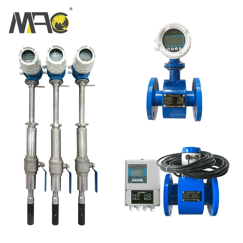 Macsensor waste water flowmeter inline electromagnetic flow meter