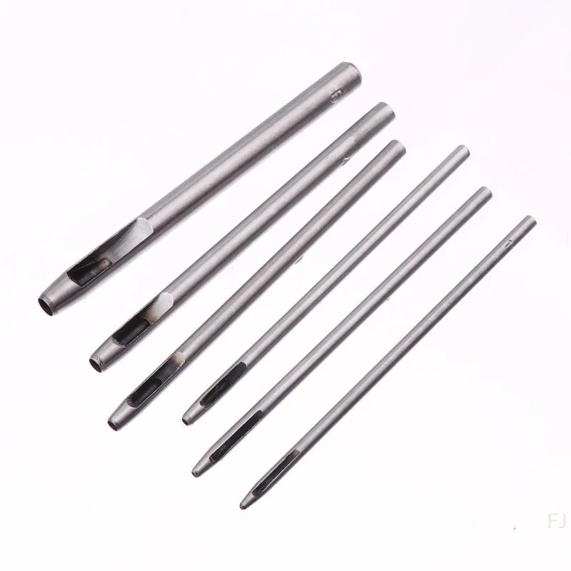 

[YU]6 Pcs Kit Hollow Punch Set Round Hole Punch Tool Steel Leather Craft Working For Watch Band,Fabric,Plastics,Gasket Belt