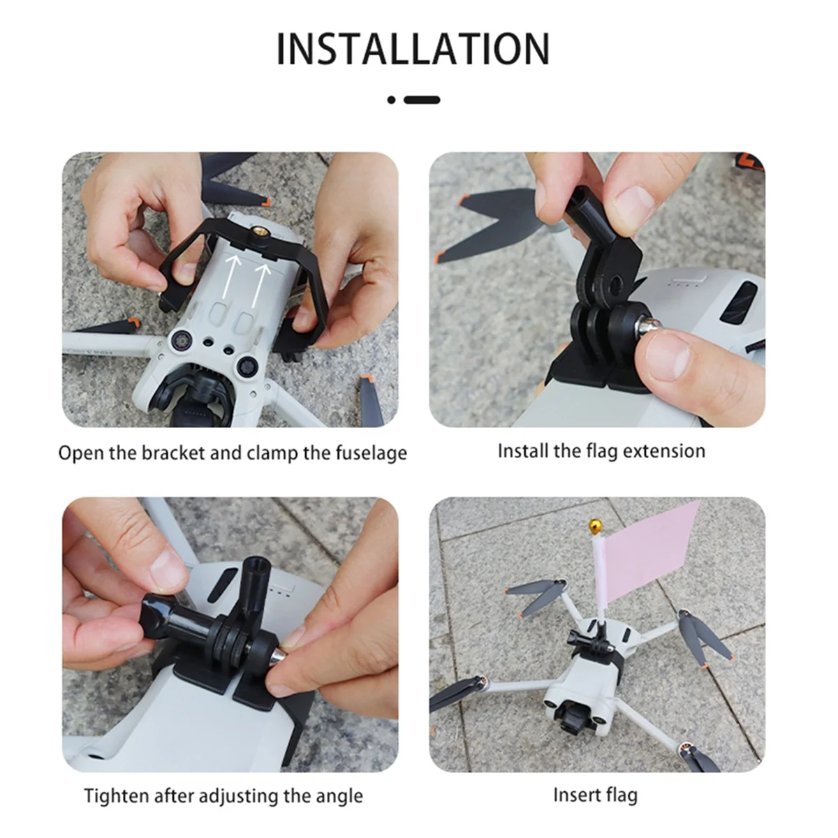 Top!For MINI 4 PRO/MINI 3/MINI 3 PRO Top Extension Bracket Mount Holder Camera Stand for Accessories