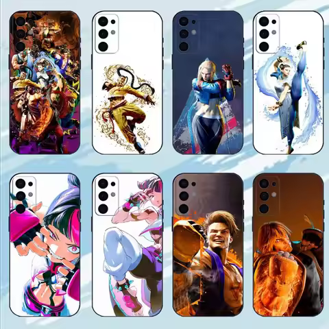 F-Fighter S-Street 6 Phone Case For Samsung S25,S24,S23,S22,S21,S20,Plus, Soft Silicone Black Cover