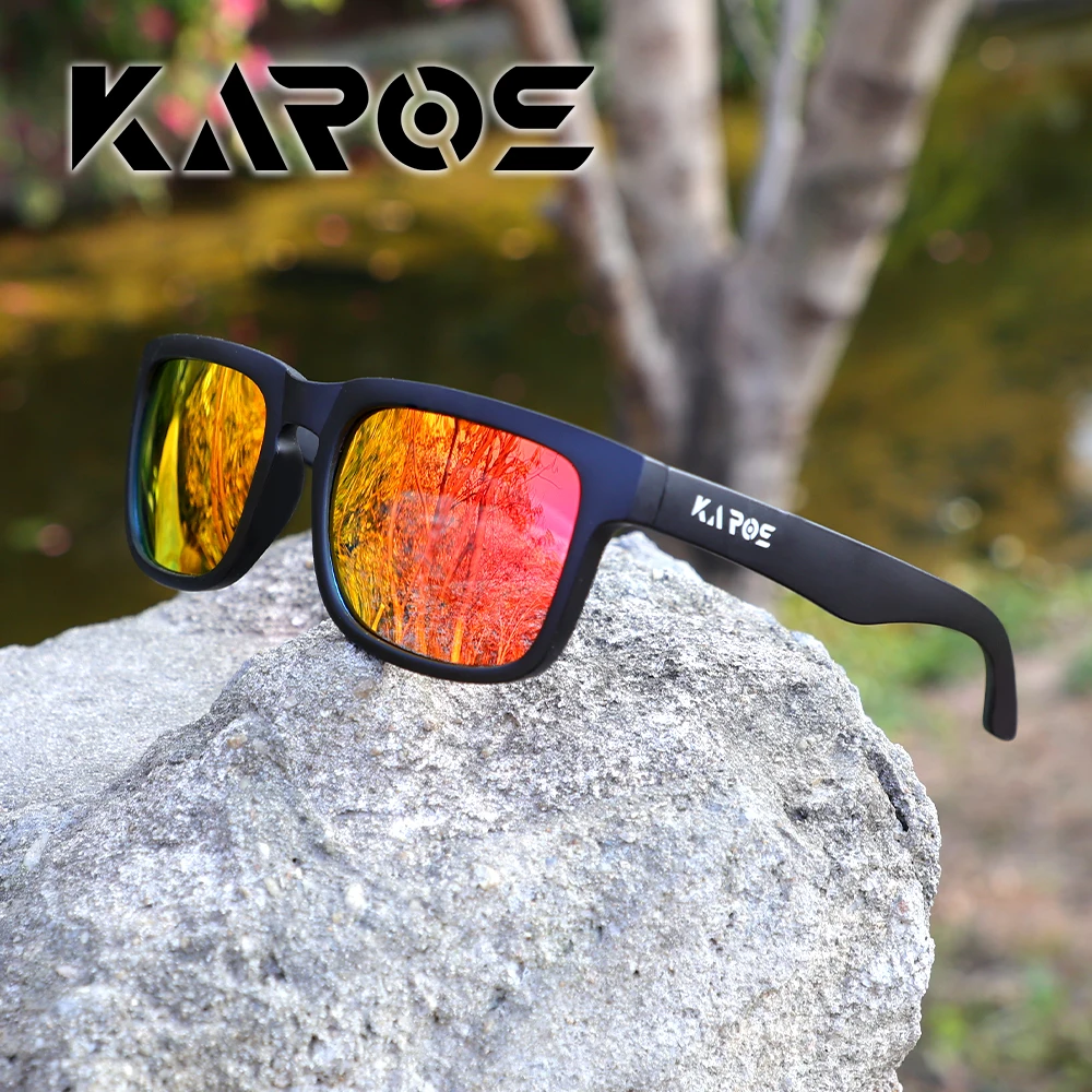KAROS Polarisierte Sonnenbrille für Autofahren, Angeln, Herren und Damen, quadratischer Rahmen, Sonnenbrille, praktisch, YZ2019