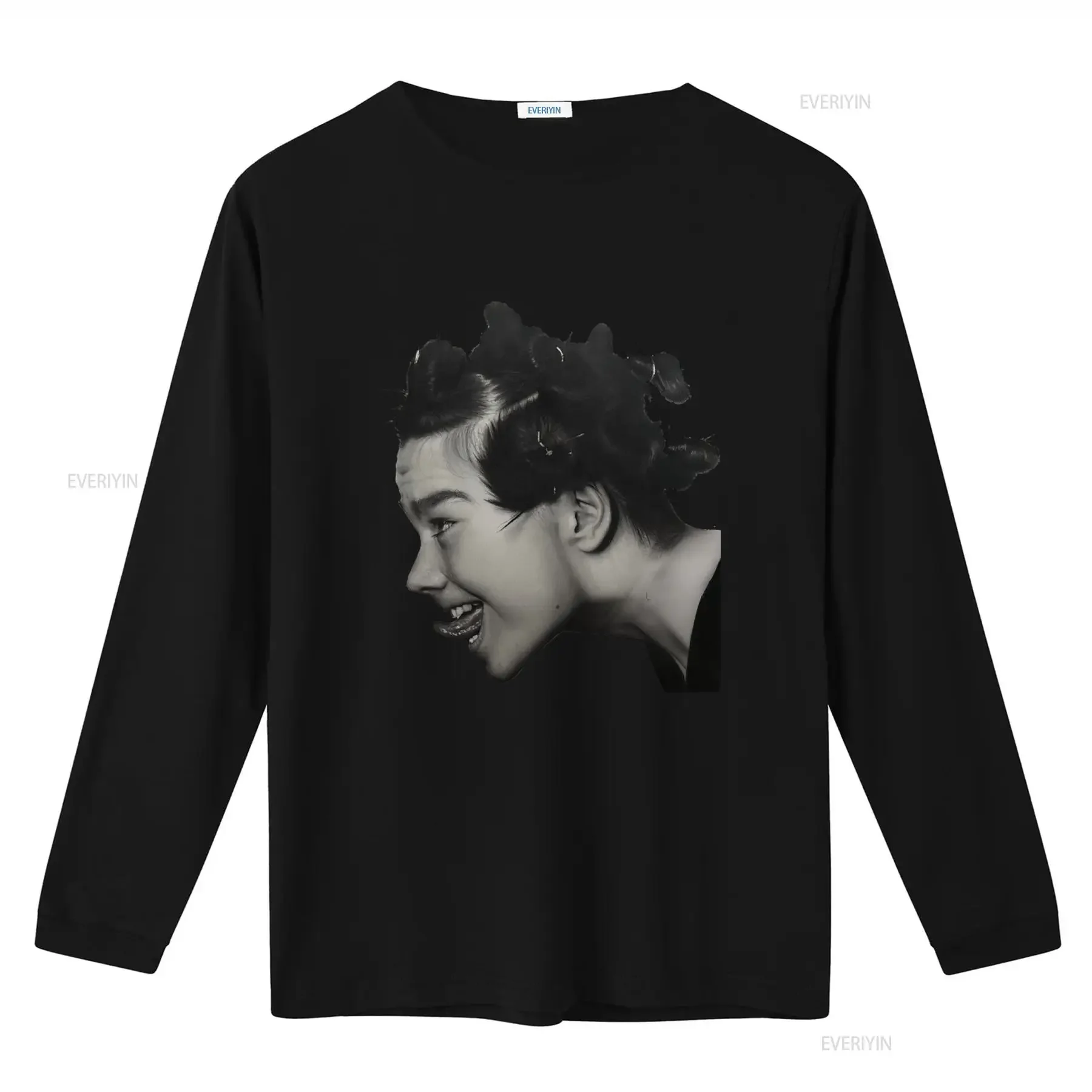Deadstock Vintage Bjork Profile Portrait T Shirt Size S vintage Washed Versatile graphic Soft Unisex homme