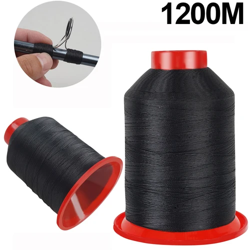 낚싯대 가이드 포장 라인, 210D 묶는 스레드 로드, 빌딩 용품, 낚싯대 수리 키트, 1200m 