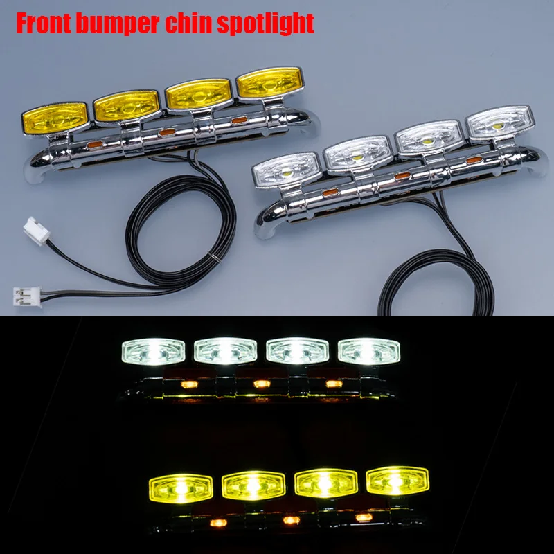 

Front Bumper Chin Lighting LED Spotlight for 1/14 Tamiya RC Truck Trailer Tipper Scania 770s R620 Benz Actros Volvo MAN LESU DIY