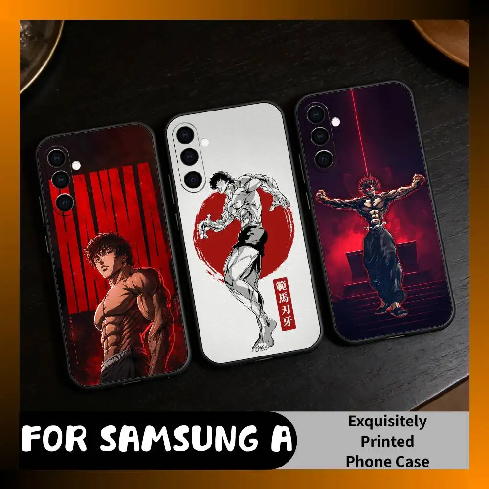H-Hanma Anime Grappler B-Baki  Phone Case For Samsung Galaxy A73,A72,A71,A70,A52,A51 Others Soft Black Cover