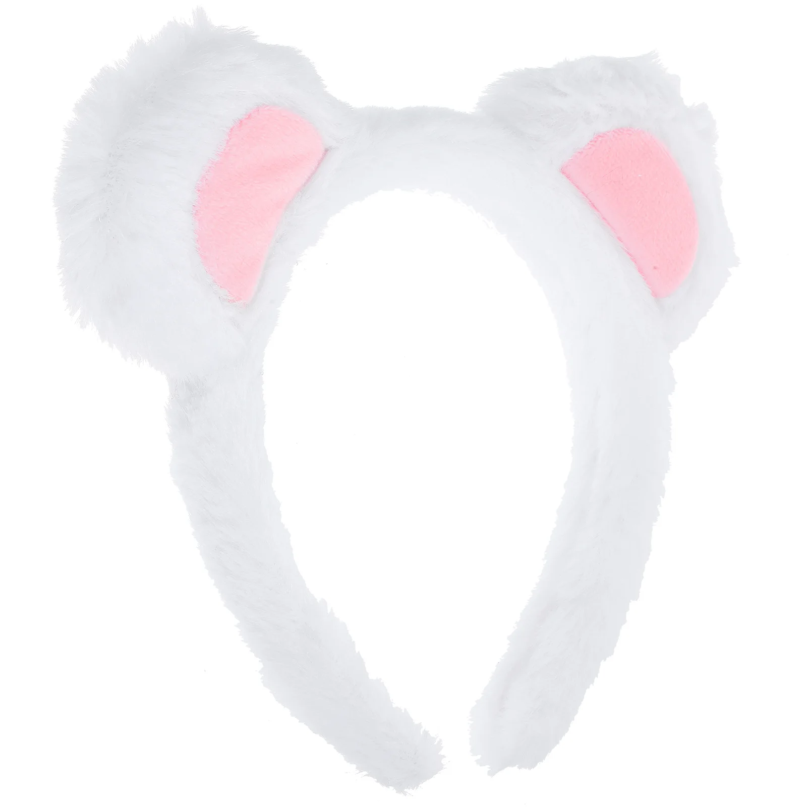 Fascia per capelli Orecchie da orso Mouse Fasce per Halloween per donna Costume adulto Bianco Miss