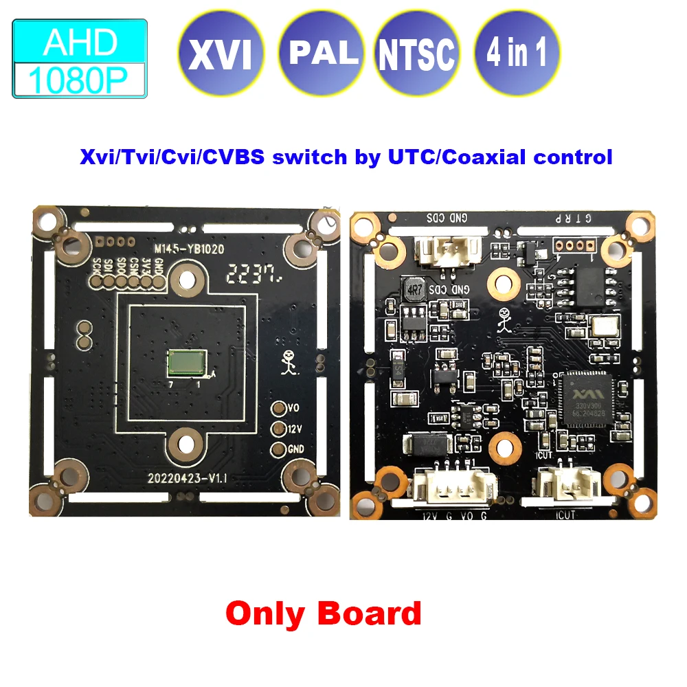 Coaxial Camera Module Board 1080P XM330+M145 AHD/Tvi/Cvi/Cvbs PCB For 1080N DVR Support UTC XVI Coaxial Control for Xmeye DVR