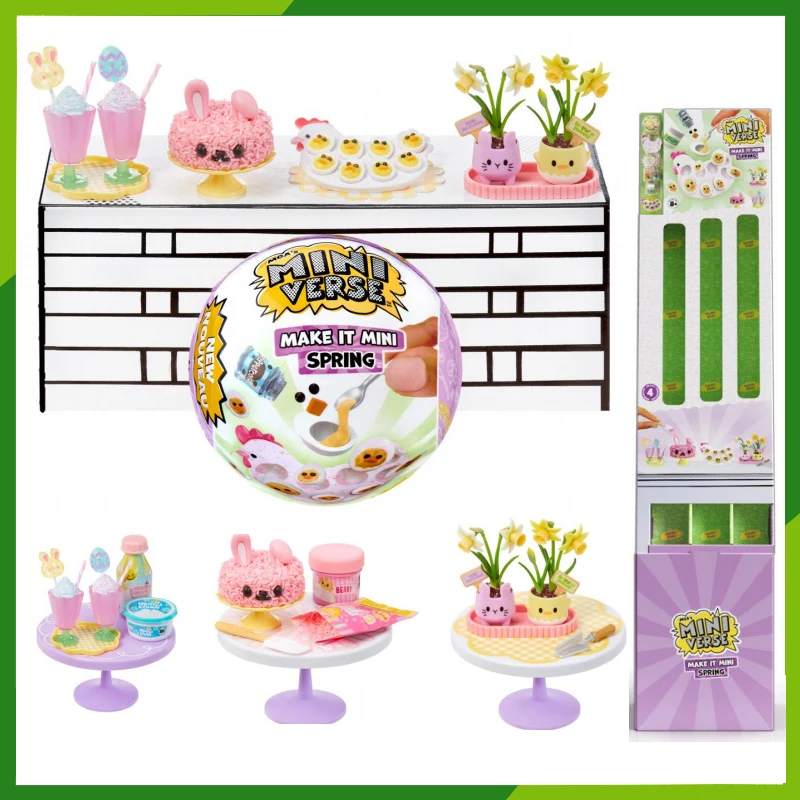 

Spring Season Easter Limited Food DIY Blind Ball MGA Miniverse Make It Mini Spring Theme New Nouveau Dessert Ball Custom Gift