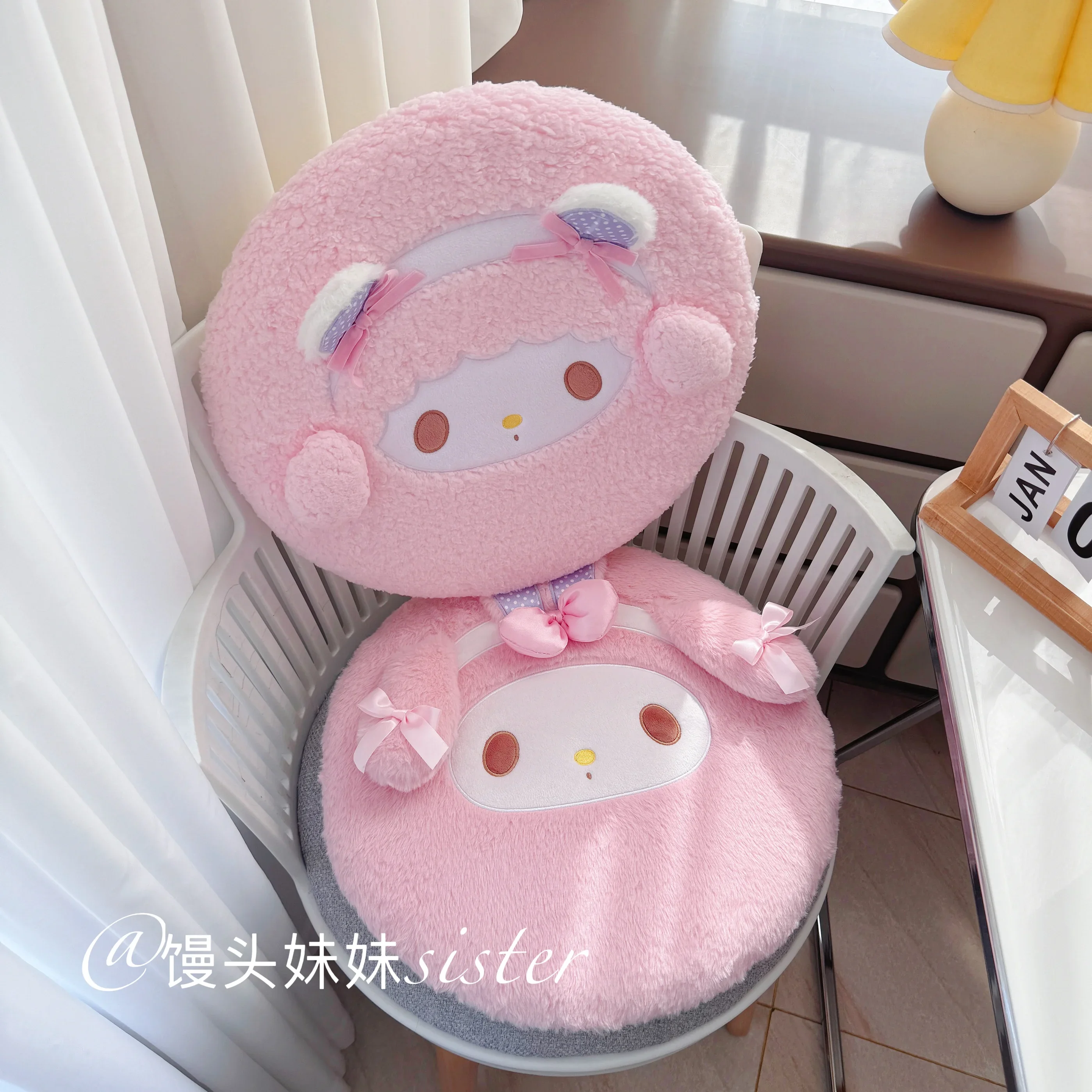 Memory Foam Sanrio Cartoon My Melody Seat Cushion Kawaii Japanese Style Sitting Cushion Chair Back Cushion Non-slip Girl