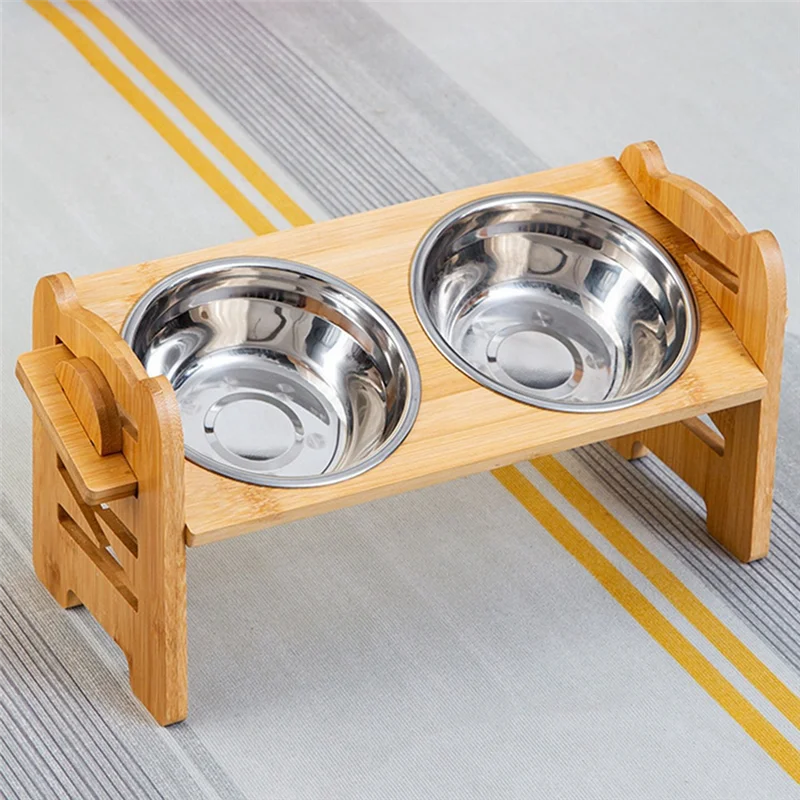 

Best-Adjustable Pet Bowl Stand Feeding Stand Cat Bowl Stand Pet Food Stand Dog Food Bowl For Small Dogs And Cats