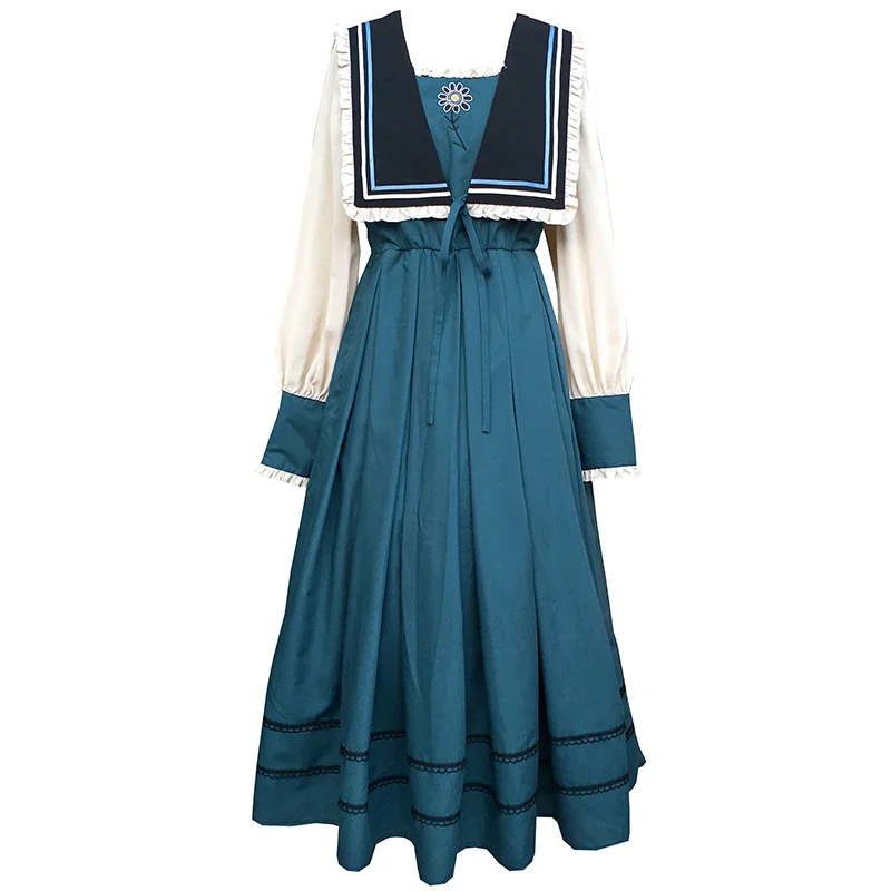 [Seine Riverside Op] Light Dress with Simple Embroidered Cla Style Long Skirt with Puji