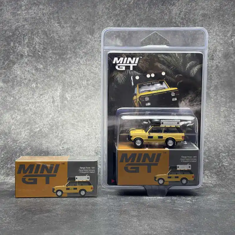 MINIGT 1:64 Range Rover 1981 Camel Trophy Sumatra MGT01221-CH Car Alloy Toys Diecast Metal Model for Children