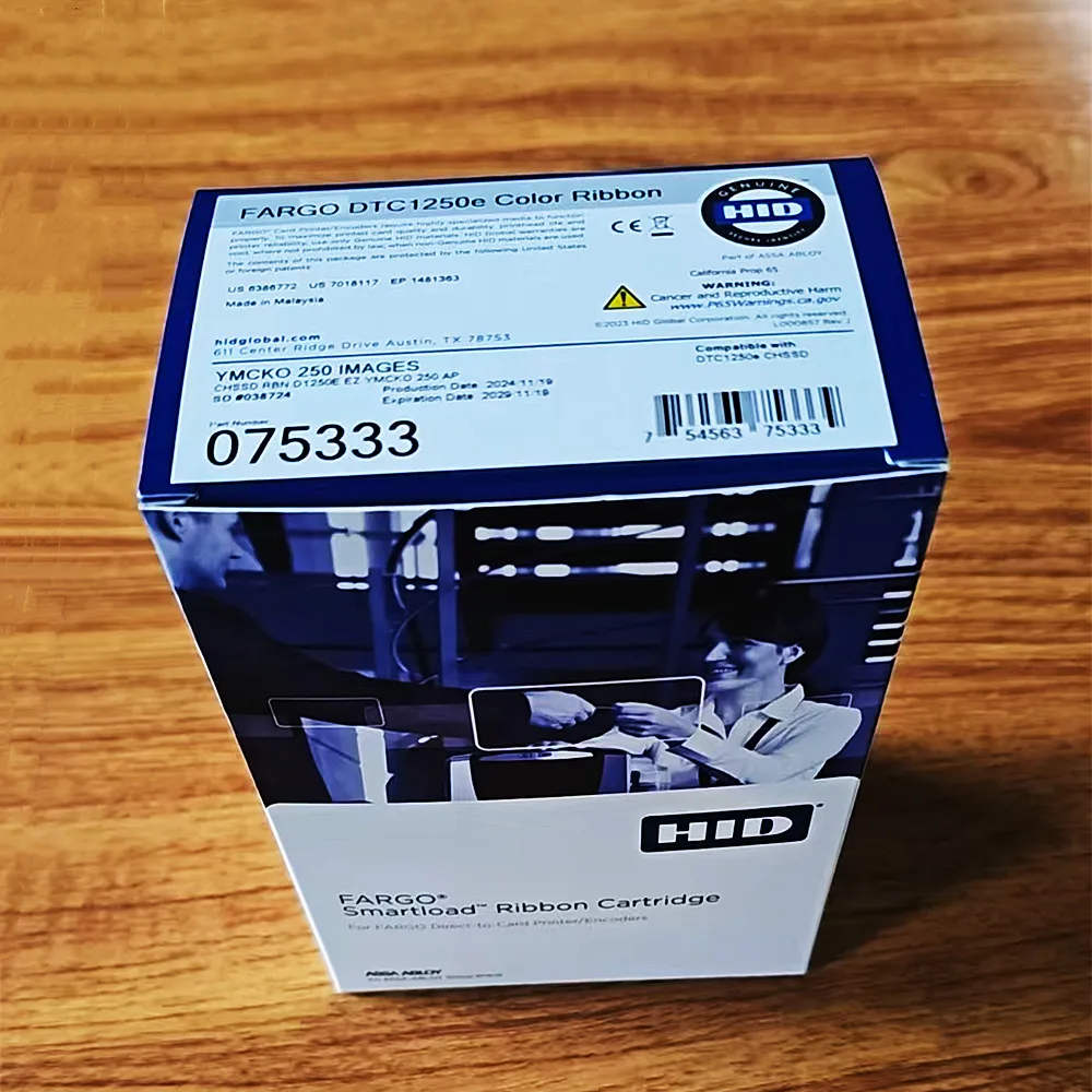 

Fargo 075333 YMCKO Color Ribbon 250 prints​ Compatible with DTC1250e CHSSD CN version