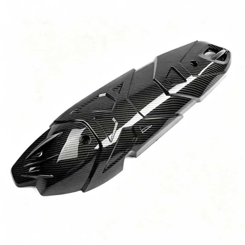 D5BE Model Specific Motorcycle Exhaust Trim Cover for NMAX155 2020-2025, Carbon Pattern Side Panel for Garage Installation and