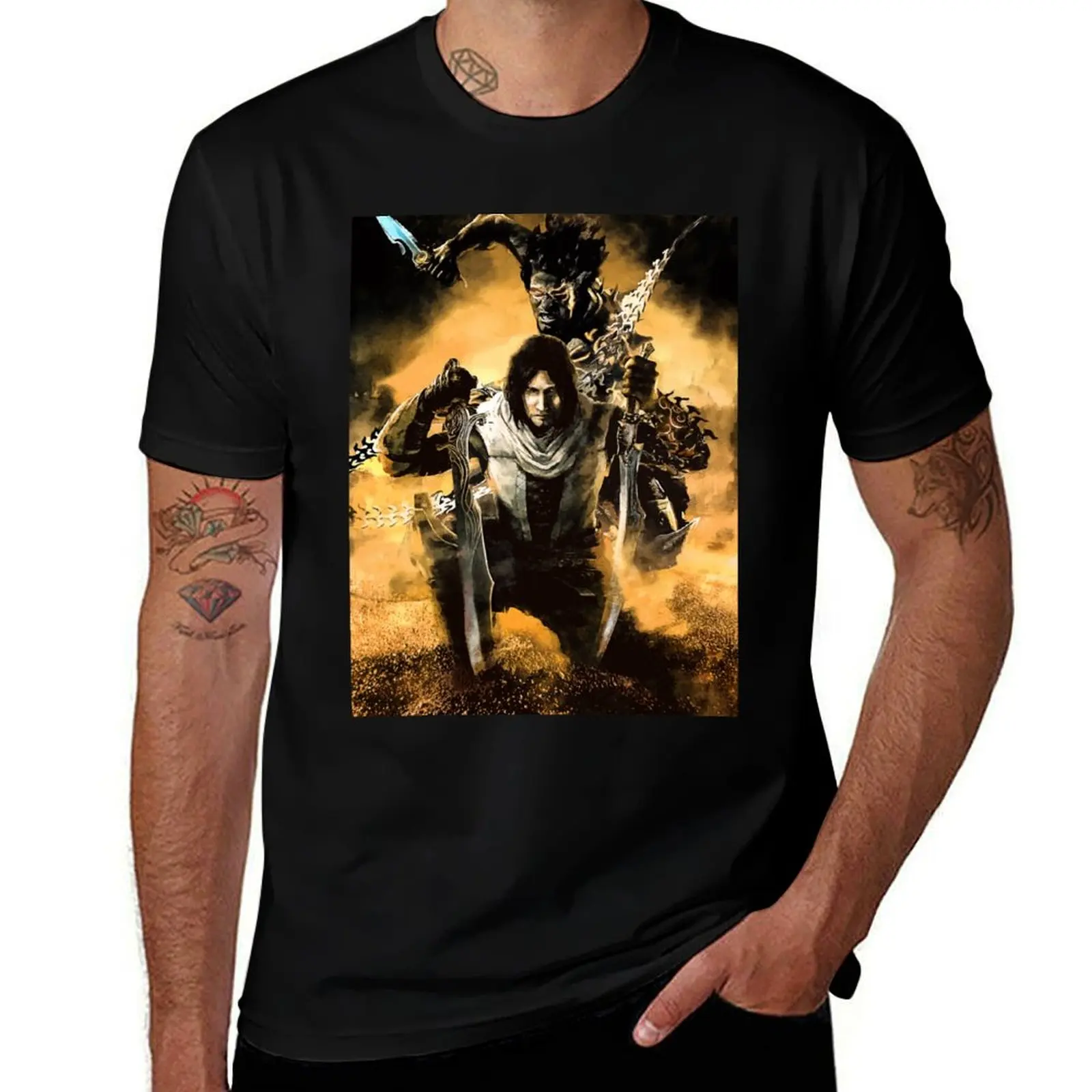 Camiseta Prince of Persia, los dos tronos, camisetas de algodón con estampado personalizado, camisetas de alta calidad para hombre, Camiseta de algodón