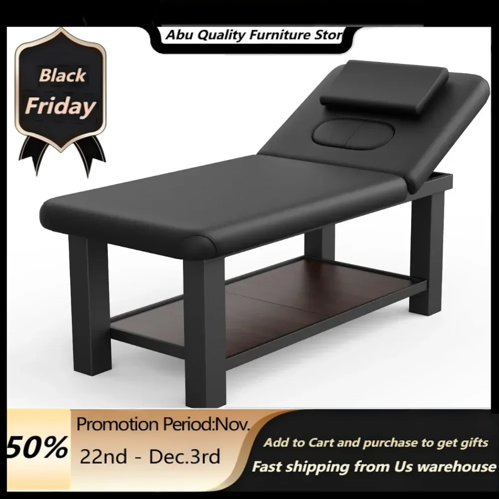 Massage bed. 700LBS Heavy Duty Stationary Massage Table with Open-Chest & Headrest for Treatment, Physical Therapy,