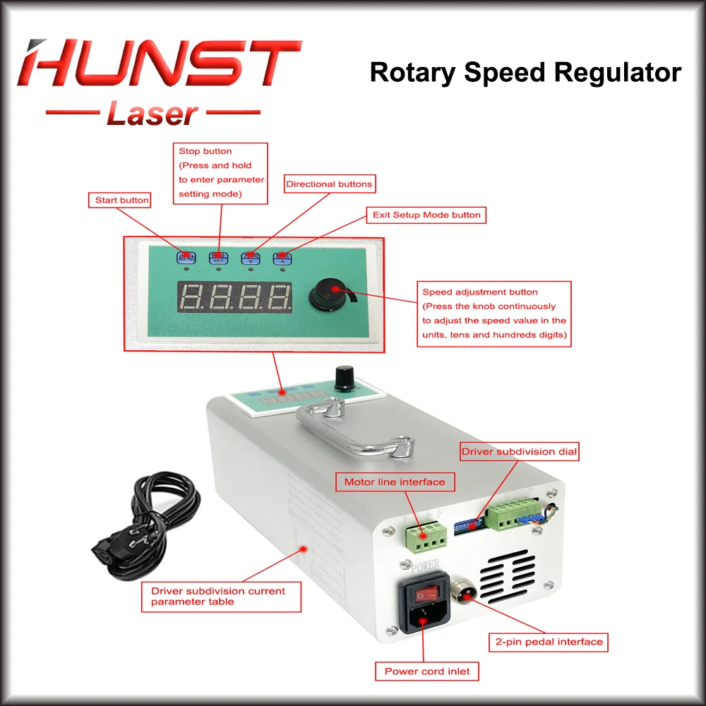 HUNST Pulsgenerator Roterende armatuursnelheid ​ ​ Regulator Stappenmotor Schakelkast Roterende snelheid ​ ​ Regelaar