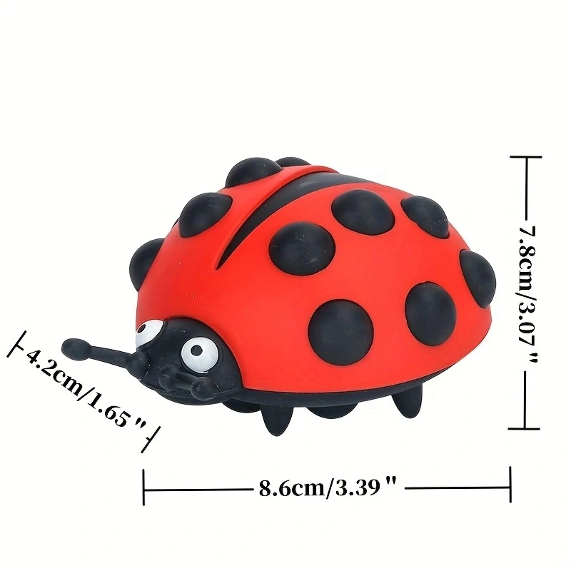 3D ladybug decompression toy, pressure bubble decompression ball, pinch ball decompression toy