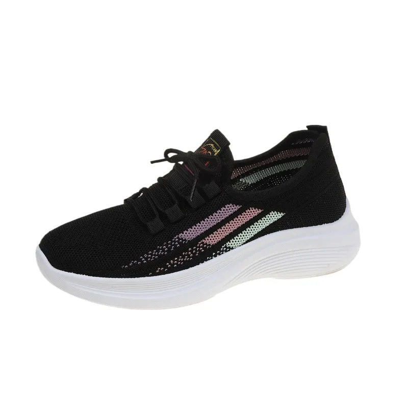 Zapatos de moda para mujer, calzado deportivo de malla transpirable con cordones, Color bloqueado, primavera y otoño, 2024