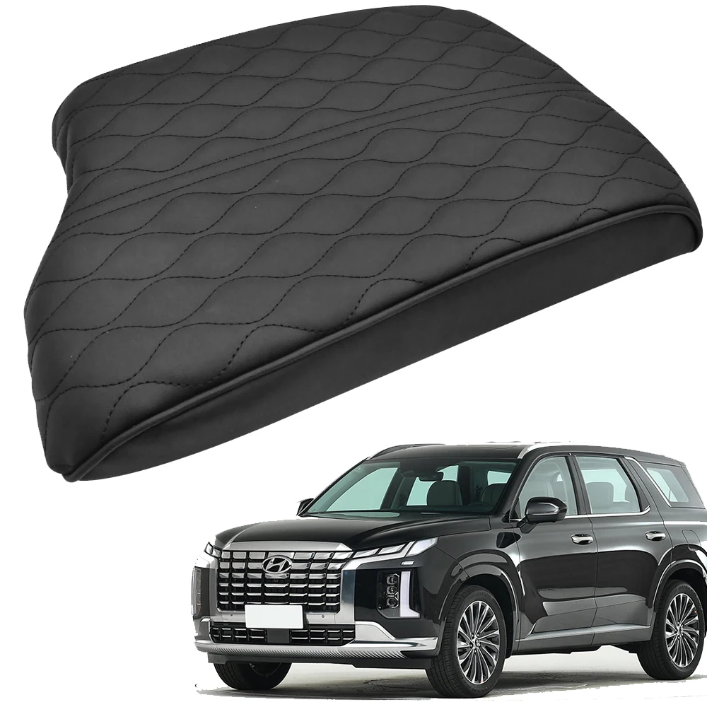 

Center Console Cover For Hyundai Palisade 2020-2024 Armrest Cover Middle Console Pad Leather Armrest Cushion Protector Pad