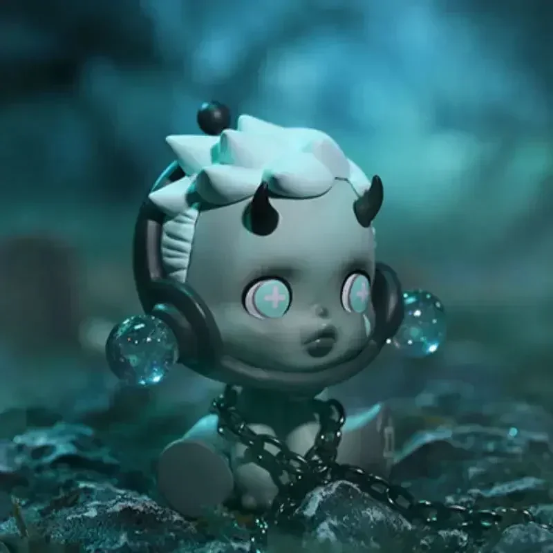 Pop mart crânio panda antigo castelo série caixa cega surpresa caixa mistério bonito anime estatuetas de ação decoração para casa modelo desktop