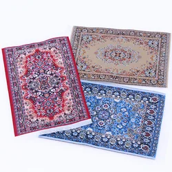 Dollhouse Mini Türkiye Tassel Woven Carpet Small Cloth Doll Miniature Scene Ground Bohemian Style Decorative Floor Mat