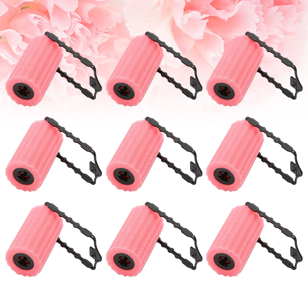 

12 Pcs Curling Wand Sponge Roller Modeling Hair Styling Tool Pink Hairdressing Tools