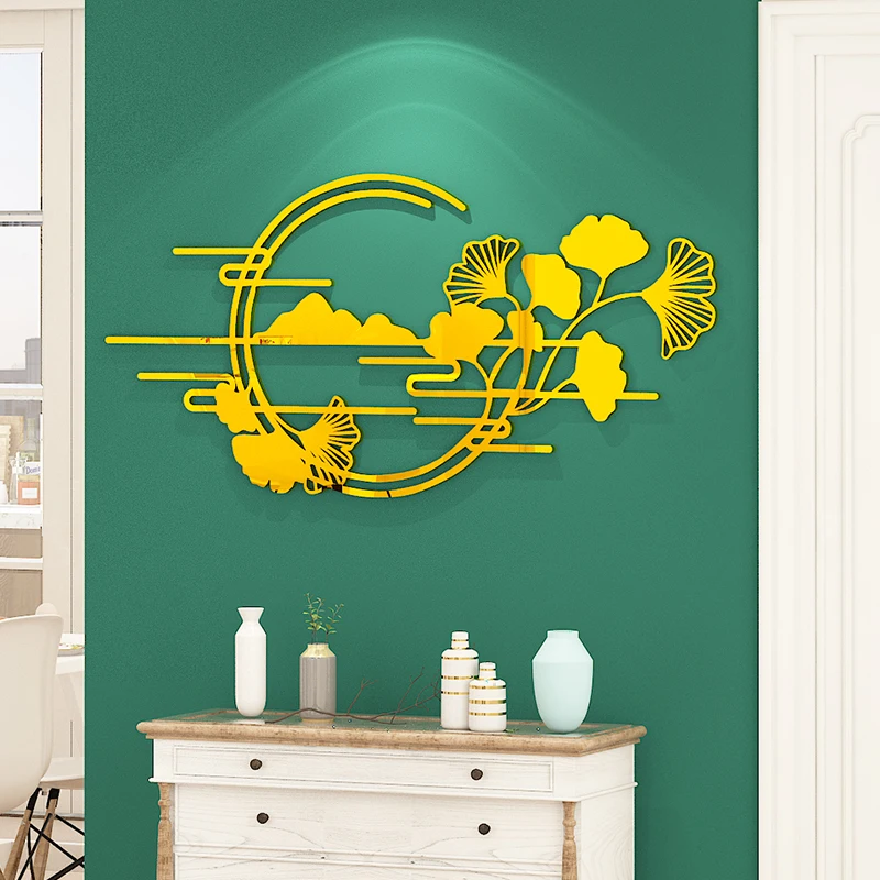 

WS212 Dining room wall decoration acrylic wall paste 3D three-dimensional ins wind home paste mirror living room TV wall sticker