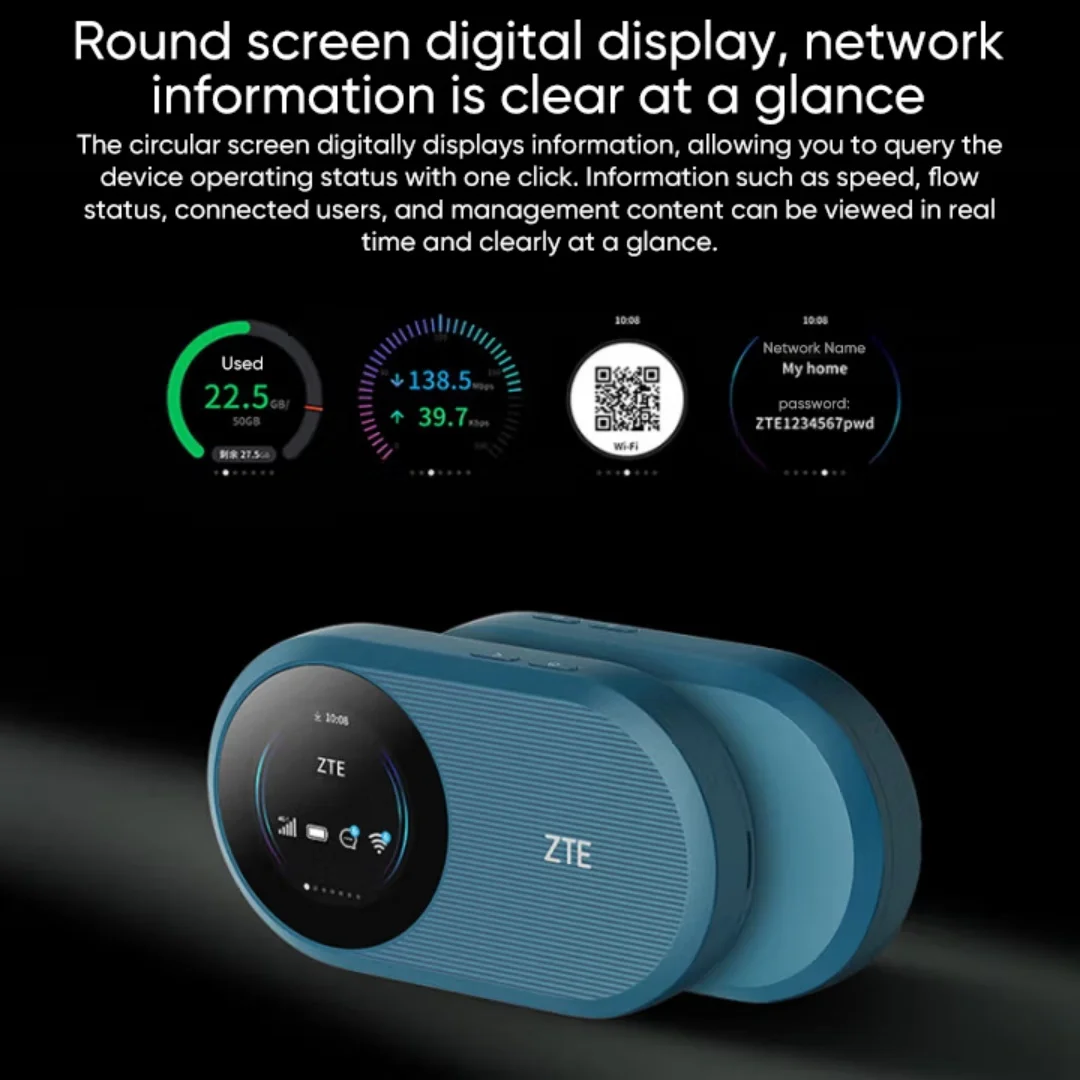 ZTE U10S Pro 4G LTE WiFi 6 جيب موزع إنترنت واي فاي 229Mbps موبايل راوتر 3000mAh بطاقة Sim مودم المحمولة السفر MiFi Hotspot 32 مستخدم