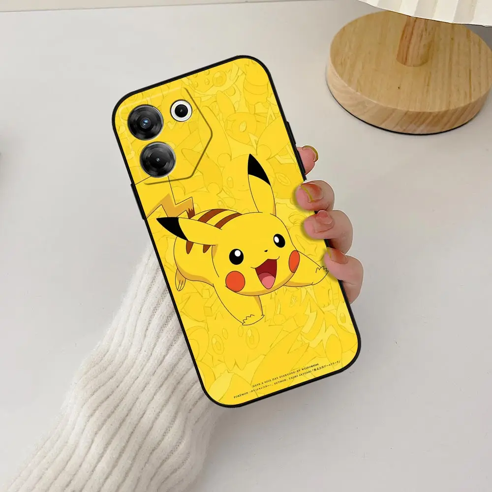 Anime Pokemon Pocket Monster Phone Case For Infinix Tecno Cpark 30C 7 6 5 POp Poca 6 5 Smart 9 8 7 6 5 Pro Black Silicone Cover