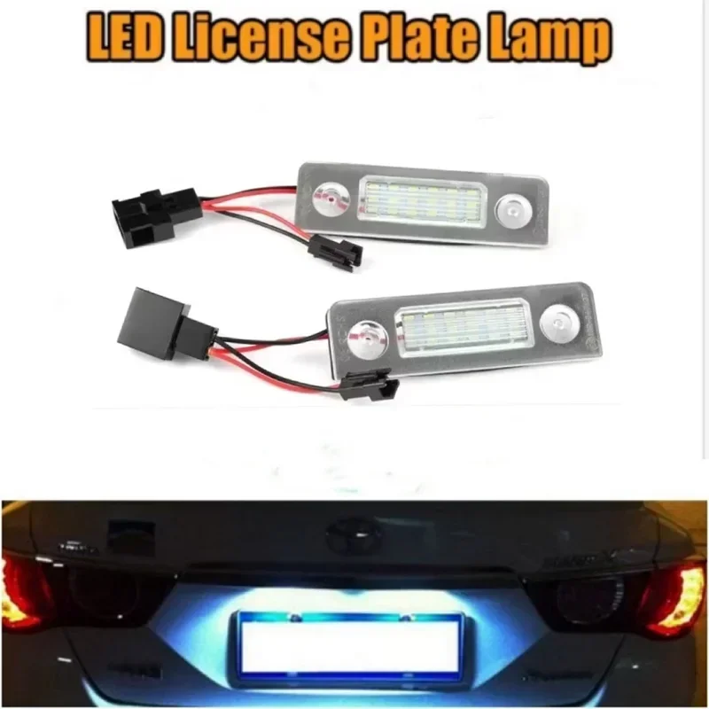 2 قطعة ضوء لوحة الترخيص لسكودا اوكتافيا MKII 1Z A5 2009-2013 تجميل غرفة 5J اوكتافيا MKII قبل تجميل 2003-2007 سيارة Led