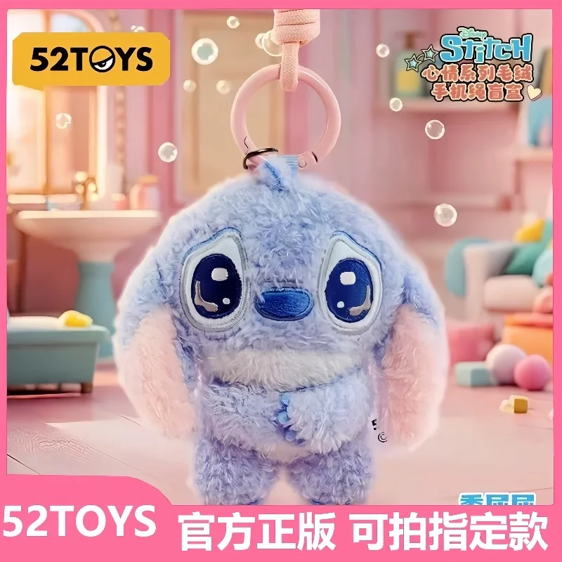 

52toys New Disney Stitch Mood Series Mobile Phone Lanyard Blind Box Anime Figure Guess Bag Ornament Figurines Dolls Model Gift