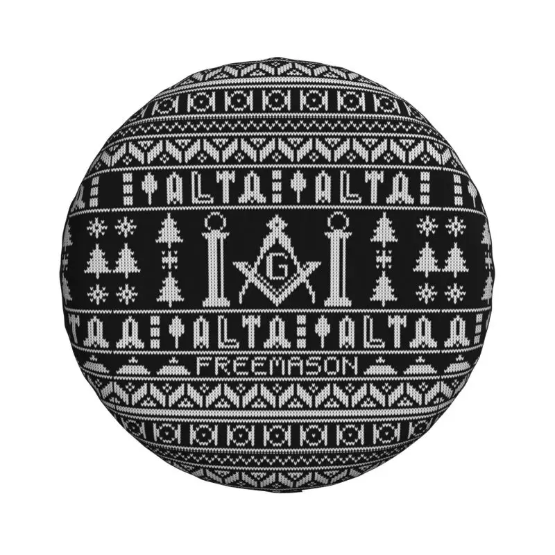 Custom Masonic Mason Freemason Pattern Spare Wheel Tire Cover for Toyota Jeep RV SUV Camper Vehicle Accessories 14