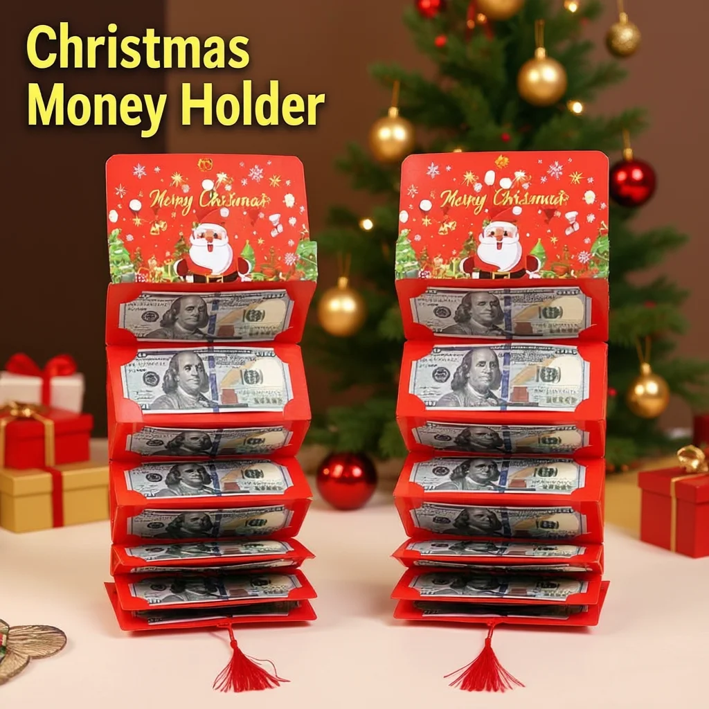 1/2pc 10-Slot Roten Umschlag Weihnachten Überraschung Party Spardose Urlaub Versammlungen Weihnachten Geschenk Austausch Spaß dekorative Bargeld Halter