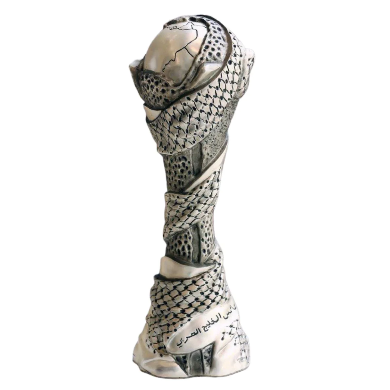 

Multi Size The Arabian Gulf Cup Trophy Signed Football Model Collectible Ornament Sports Souvenir Home Decoration Gift