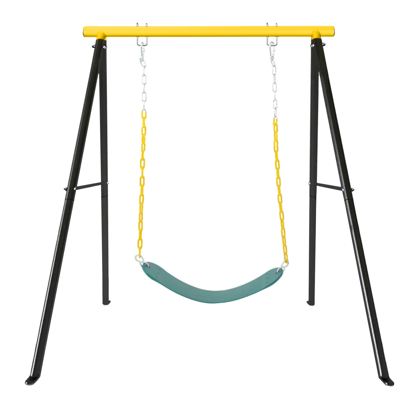 Porch Swing Frame with Swing, Heavy Duty Swing Set, A-Frame Swing Stand Frame