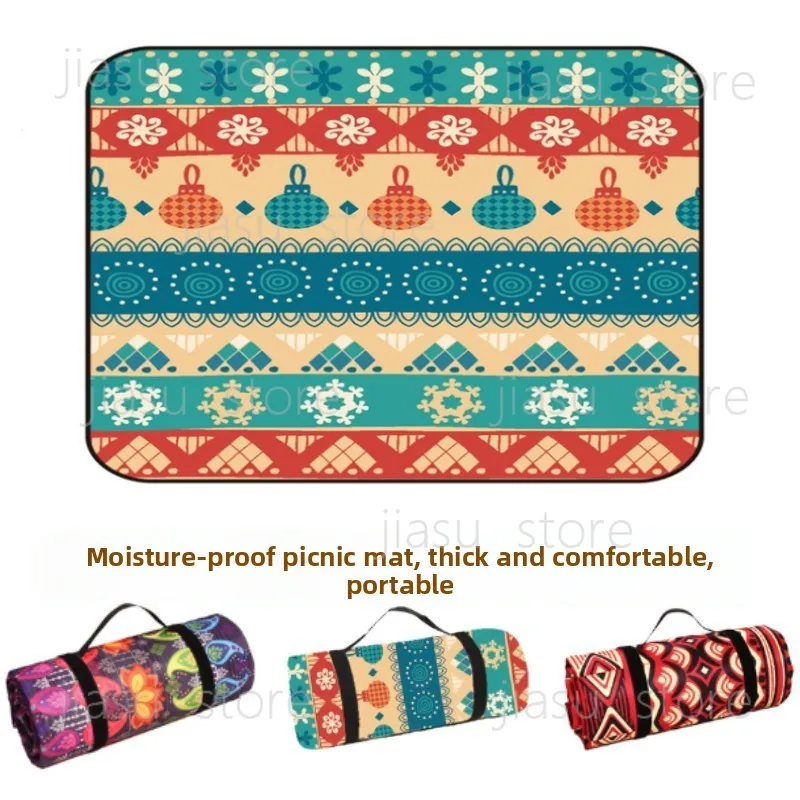 

Outdoor Picnic Mat Thick Moistureproof Waterproof Portable Camping Mat Ins Style Baby Play Mat Anti-Grass