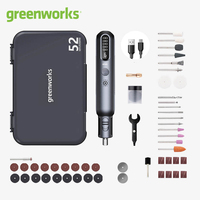 Greenworks 8V Mini Grinder 52pcs 80W Electric Grinding Engraving Cordless Variable Speed Lithium Battery Power Tools USB Charger